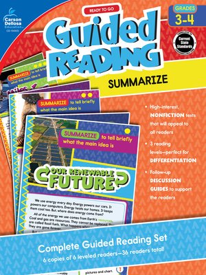 cover image of Ready to Go Guided Reading: Summarize, Grades 3--4